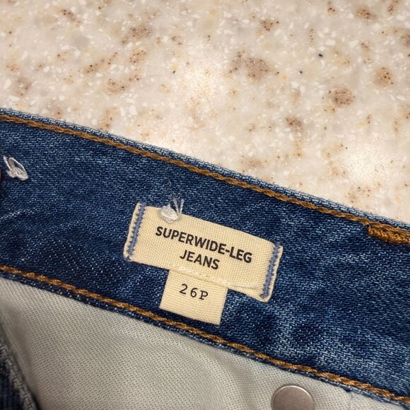 NWOT Madewell Superwide Leg Jeans Fannin Wash Size 26P - Picture 10 of 11
